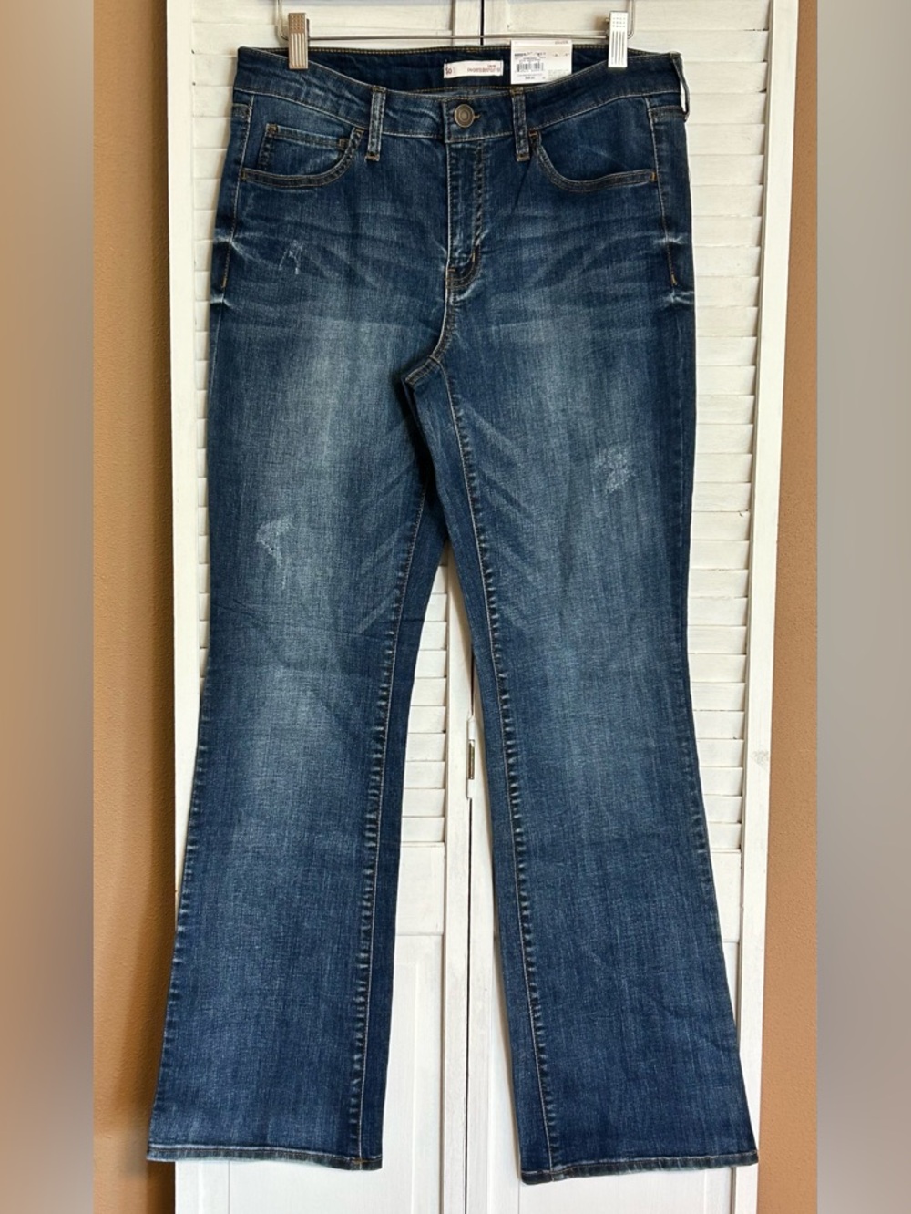 SO Juniors size 13 Favorite Bootcut stretch blue jeans NWT lowrise inseam 33